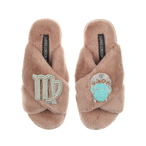 Classic Laines Slippers With Virgo Star Sign Brooches 5 Classic Laines Slippers With Virgo Star Sign Brooches - Image 5