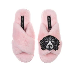 Classic Laines Slippers With Bentley The Black & White Spaniel Brooch 10 Classic Laines Slippers With Bentley The Black & White Spaniel Brooch -Laines London file 1110