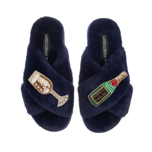 Classic Laines Slippers With Bubbles Darling Brooches 2 Classic Laines Slippers With Bubbles Darling Brooches - Image 2