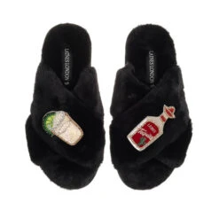 Classic Laines Slippers With Tequila Slammer Brooches 10 Classic Laines Slippers With Tequila Slammer Brooches -Laines London file 1189