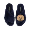 Classic Laines Slippers With Skip The Golden Lab Brooch