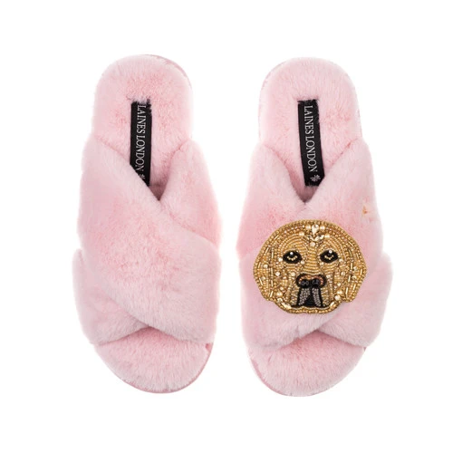 Classic Laines Slippers With Skip The Golden Lab Brooch 6 Classic Laines Slippers With Skip The Golden Lab Brooch - Image 6