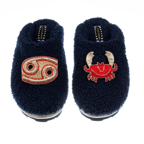 Teddy Closed Toe Slippers With Cancer Star Sign Brooches 2 Teddy Closed Toe Slippers With Cancer Star Sign Brooches - Image 2