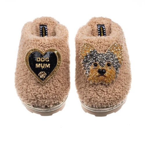 Teddy Closed Toe Slippers With Minnie & Dog Mum Brooches 2 Teddy Closed Toe Slippers With Minnie & Dog Mum Brooches - Image 2