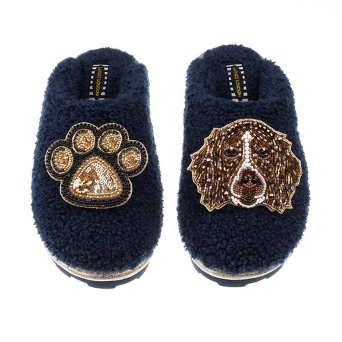 Teddy Closed Toe Slippers With Duke & Paw Brooches 2 Teddy Closed Toe Slippers With Duke & Paw Brooches - Image 2