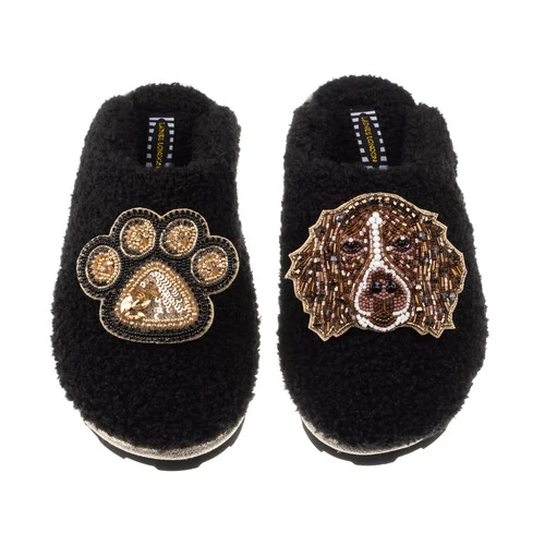 Teddy Closed Toe Slippers With Duke & Paw Brooches 3 Teddy Closed Toe Slippers With Duke & Paw Brooches - Image 3