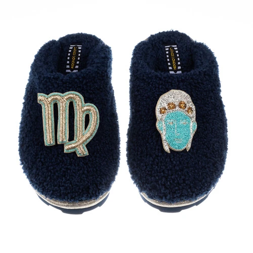 Teddy Closed Toe Slippers With Virgo Star Sign Brooches 2 Teddy Closed Toe Slippers With Virgo Star Sign Brooches - Image 2