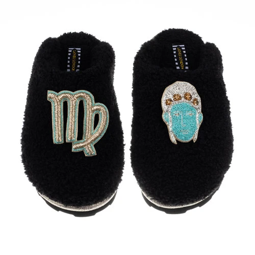 Teddy Closed Toe Slippers With Virgo Star Sign Brooches 3 Teddy Closed Toe Slippers With Virgo Star Sign Brooches - Image 3