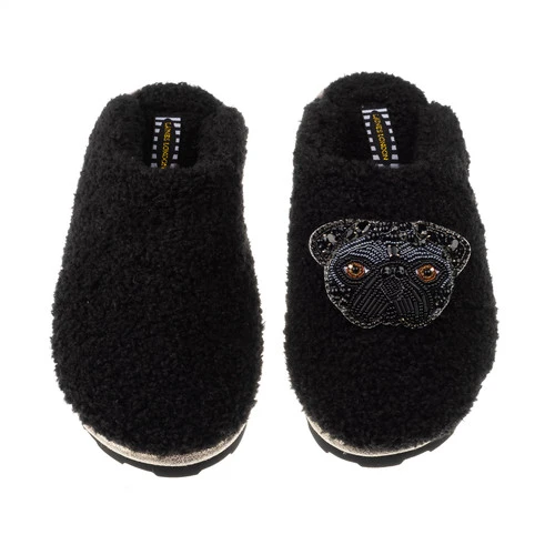 Teddy Closed Toe Slippers With Snoopy The Black Pug Brooch 3 Teddy Closed Toe Slippers With Snoopy The Black Pug Brooch - Image 3