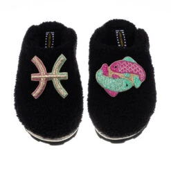 Teddy Closed Toe Slippers With Pisces Star Sign Brooches 5 Teddy Closed Toe Slippers With Pisces Star Sign Brooches -Laines London file 1877