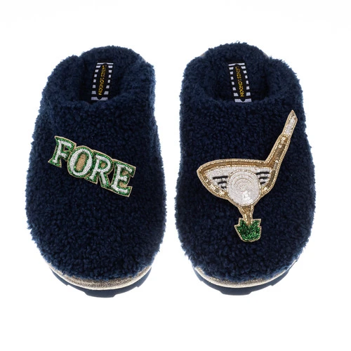 Teddy Closed Toe Slippers With Golf Brooches 3 Teddy Closed Toe Slippers With Golf Brooches - Image 3