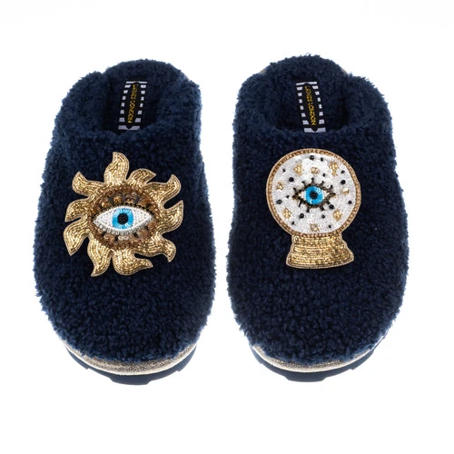 Teddy Closed Toe Slippers With Mystic Eye Brooches 3 Teddy Closed Toe Slippers With Mystic Eye Brooches - Image 3
