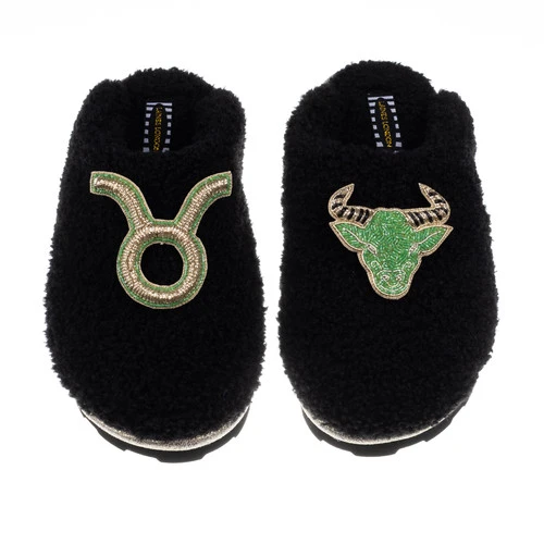 Teddy Closed Toe Slippers With Taurus Star Sign Brooches 3 Teddy Closed Toe Slippers With Taurus Star Sign Brooches - Image 3