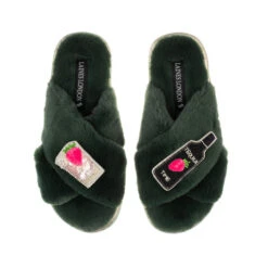 Classic Laines Slippers With Tequila Strawberry Brooches 10 Classic Laines Slippers With Tequila Strawberry Brooches -Laines London file 216