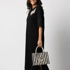 Laines Couture Hand Embellished Cone Shell Tote Bag -Laines London file 2439