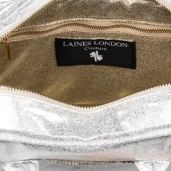 Laines London Couture Silver Metallic Bag With Embellished Mystic Eye 9 Laines London Couture Silver Metallic Bag With Embellished Mystic Eye -Laines London file 2460