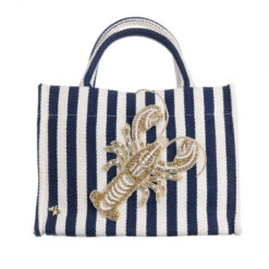 Laines Couture Hand Embellished Lobster Tote Bag