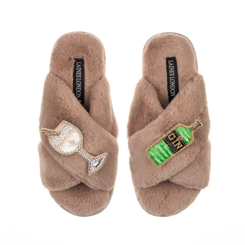 Classic Laines Slippers With Original Gin Brooches 6 Classic Laines Slippers With Original Gin Brooches - Image 6