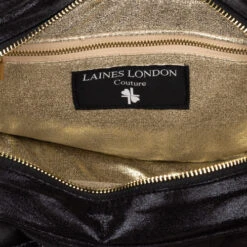 Laines London Couture Black Metallic Bag With Embellished Red Love Heart 9 Laines London Couture Black Metallic Bag With Embellished Red Love Heart -Laines London file 2534