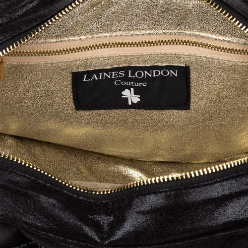Laines London Couture Black Metallic Bag With Embellished Red Love Heart 5 Laines London Couture Black Metallic Bag With Embellished Red Love Heart - Image 5