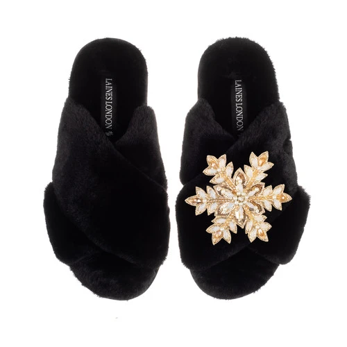 Classic Laines Slippers With Snowflake Brooch 7 Classic Laines Slippers With Snowflake Brooch - Image 7