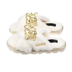 Ultralight Chic Slippers With Metal Gold Octopus Brooches