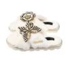 Ultralight Chic Slippers With Butterfly & Flower Brooches