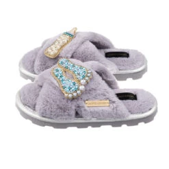 Ultralight Chic Slippers With Baby Boy Brooches