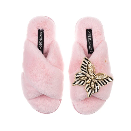Classic Laines Slippers With Butterfly Brooch 5 Classic Laines Slippers With Butterfly Brooch - Image 5