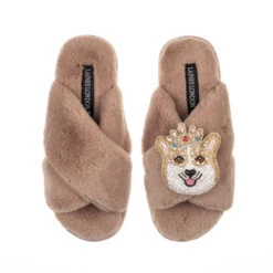 Classic Laines Slippers With Sandy The Corgi Brooch 9 Classic Laines Slippers With Sandy The Corgi Brooch -Laines London file 43