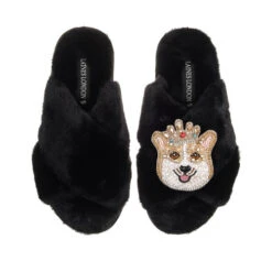 Classic Laines Slippers With Sandy The Corgi Brooch 10 Classic Laines Slippers With Sandy The Corgi Brooch -Laines London file 44