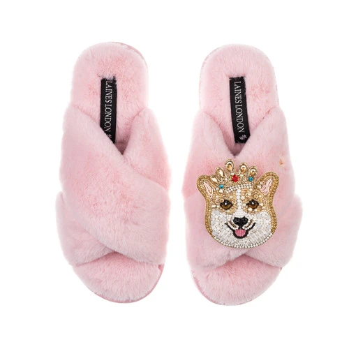 Classic Laines Slippers With Sandy The Corgi Brooch 6 Classic Laines Slippers With Sandy The Corgi Brooch - Image 6