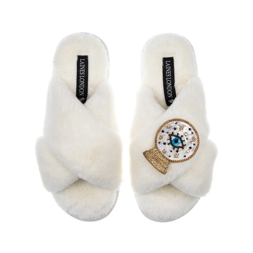 Classic Laines Slippers With Crystal Ball Brooch 2 Classic Laines Slippers With Crystal Ball Brooch - Image 2