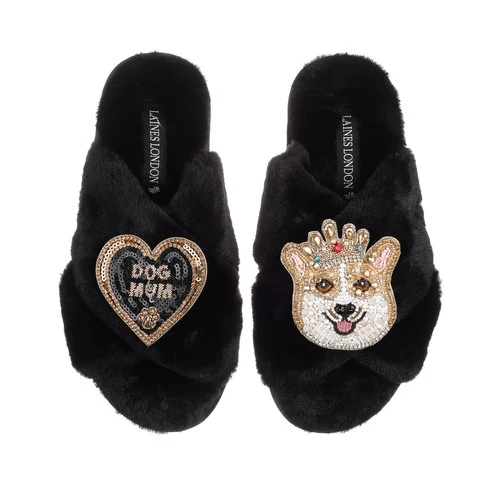 Classic Laines Slippers With Sandy The Corgi & Dog Mum Brooches 5 Classic Laines Slippers With Sandy The Corgi & Dog Mum Brooches - Image 5
