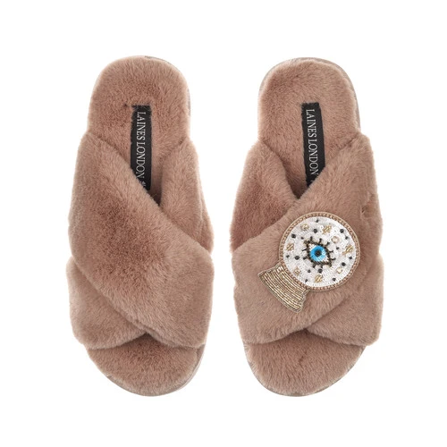 Classic Laines Slippers With Crystal Ball Brooch 6 Classic Laines Slippers With Crystal Ball Brooch - Image 6