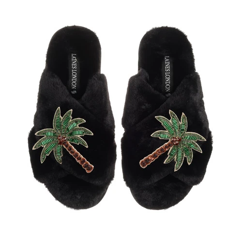 Classic Laines Slippers With Double Palm Tree Brooches 2 Classic Laines Slippers With Double Palm Tree Brooches - Image 2