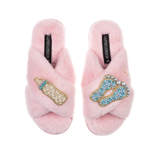 Classic Laines Slippers With New Baby Boy Brooches 5 Classic Laines Slippers With New Baby Boy Brooches - Image 5