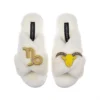 Classic Laines Slippers With Capricorn Star Sign Brooches