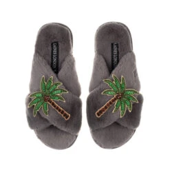 Classic Laines Slippers With Double Palm Tree Brooches 12 Classic Laines Slippers With Double Palm Tree Brooches -Laines London file 71