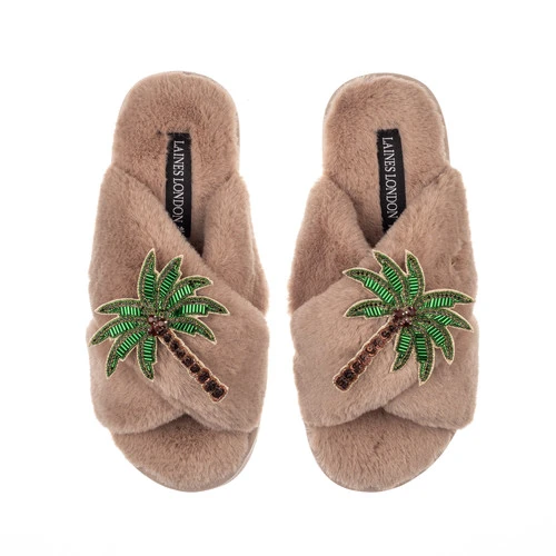 Classic Laines Slippers With Double Palm Tree Brooches 7 Classic Laines Slippers With Double Palm Tree Brooches - Image 7