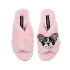 Classic Laines Slippers With Coco The Frenchie Brooch 9 Classic Laines Slippers With Coco The Frenchie Brooch -Laines London file 781