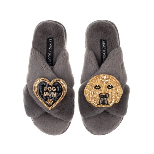 Classic Laines Slippers With Skip The Golden Lab & Dog Mum Brooches 5 Classic Laines Slippers With Skip The Golden Lab & Dog Mum Brooches - Image 5