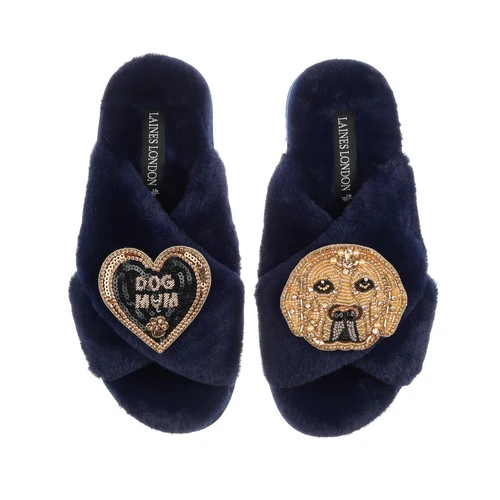 Classic Laines Slippers With Skip The Golden Lab & Dog Mum Brooches 6 Classic Laines Slippers With Skip The Golden Lab & Dog Mum Brooches - Image 6